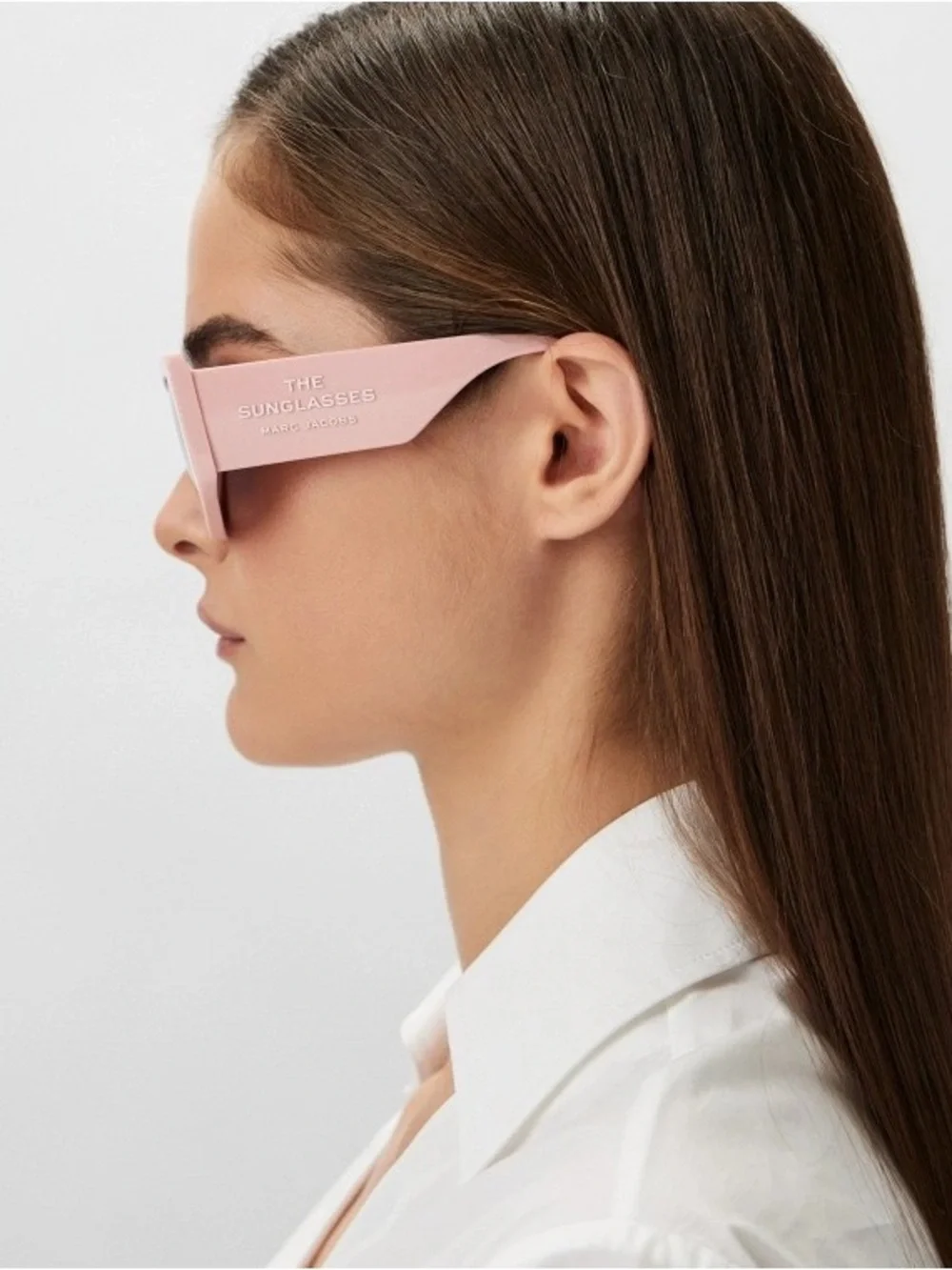 New Marc Jacobs MARC774/S 35J9O Pink Frame Cat Eye Sunglasses Authentic